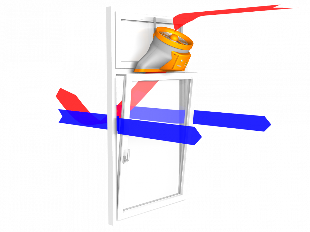 Luftstroemung am Kippfenster innen